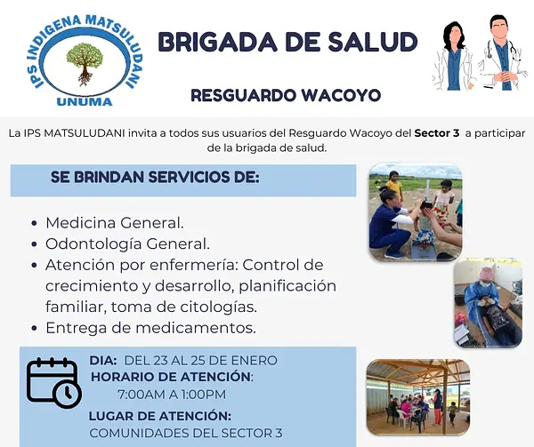 Brigada De Salud en el Resguardo Wacoyo